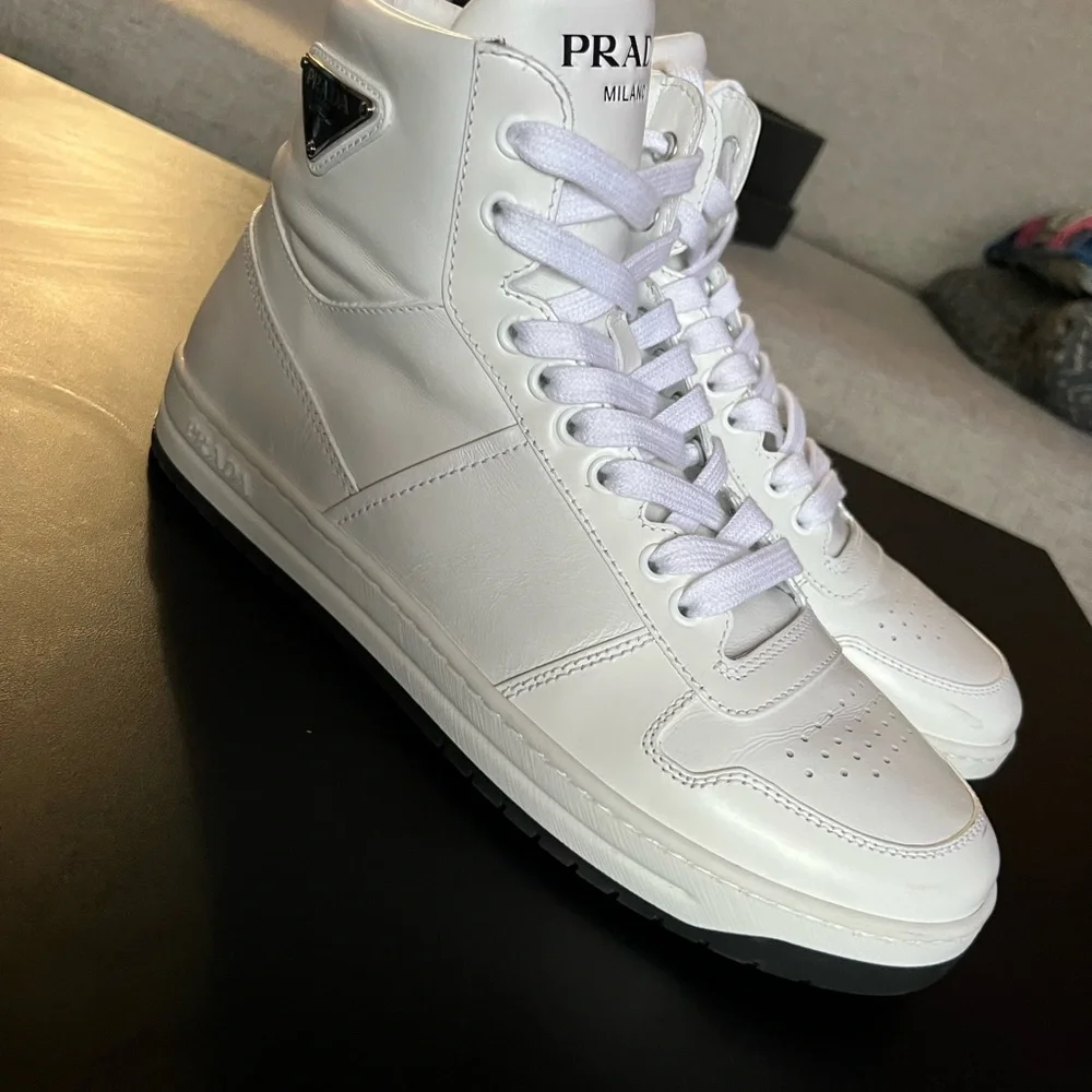 Prada Downtown Leather Sneakers (Unisex) - Picture 2 of 5